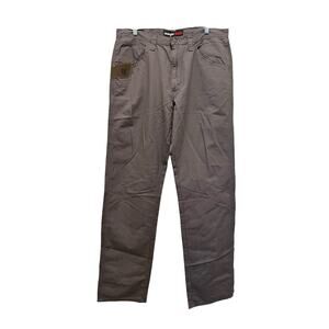 WRANGLER RIGGS Workwear Men's 36x36 Gray Ripstop Cotton Canvas Pants Outdoor